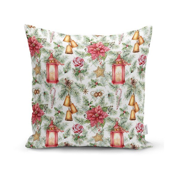 Față de pernă 43x43 cm  cu model de Crăciun Lantern – Mila Home