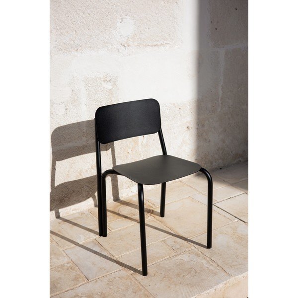 Scaun de dining negru stivuibil Kei – noo.ma-image-1