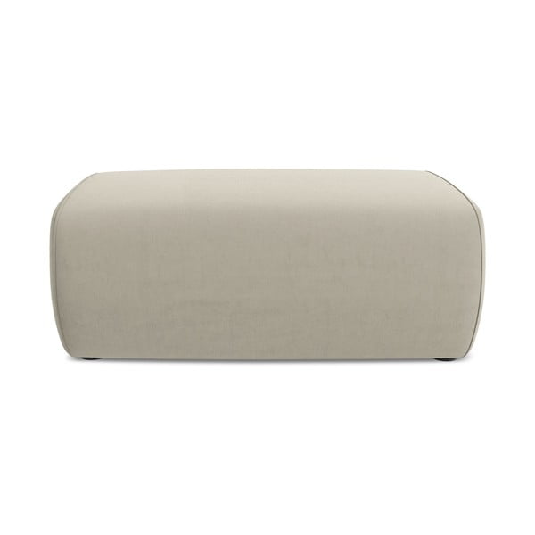 Taburet bej cu tapițerie din catifea Kapua – Makamii