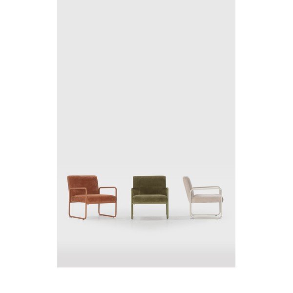 Fotoliu verde cu tapițerie din chenille Vince – MOME-image-1