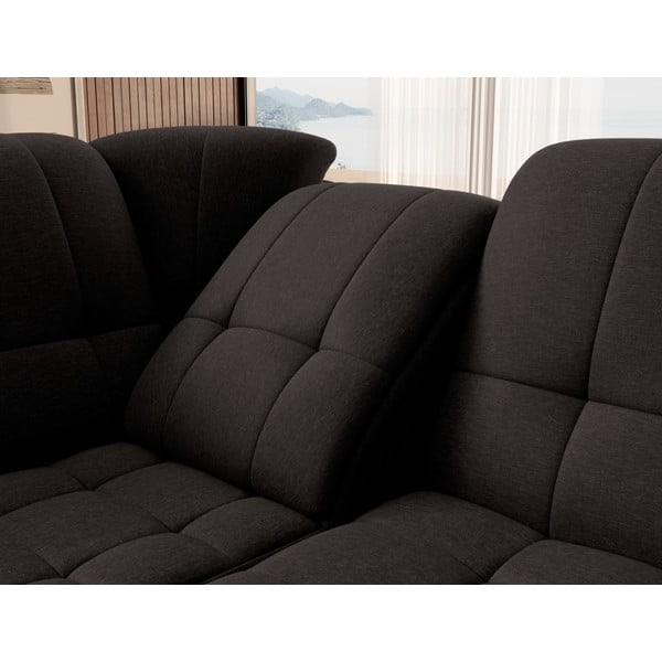 Colțar maro extensibil/cu spațiu de depozitare (cu colț pe partea stângă/în formă de ”L”) Sado – ELTAP-image-1