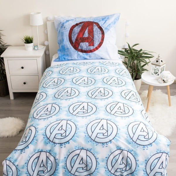 Lenjerie de pat din bumbac pentru copii Jerry Fabrics Avengers Heroes, 140 x 200 cm-image-2