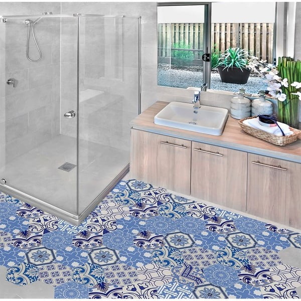 Set 10 autocolante impermeabile pentru podea Ambiance Ursulina, 20 x 18 cm-image-3