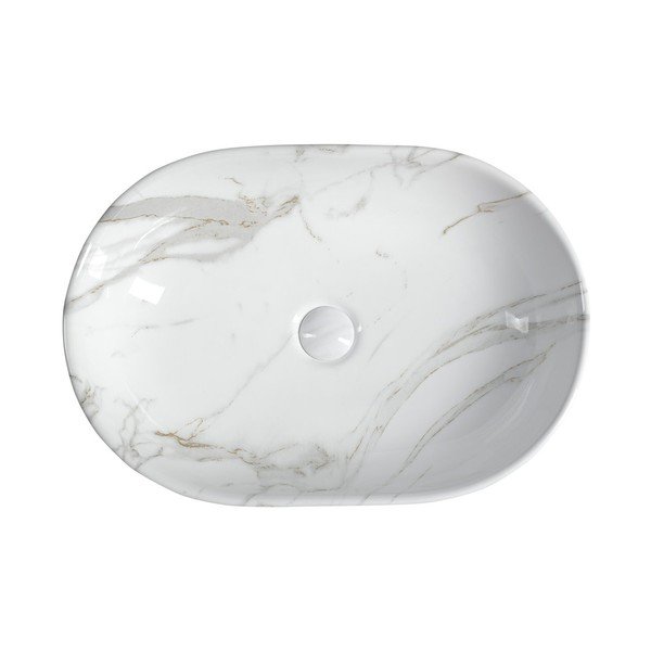 Chiuvetă albă din ceramică 59x42 cm Dalma – Sapho-image-3