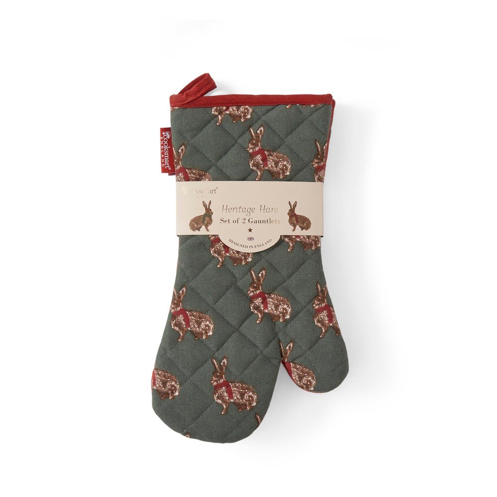Set de mănuși de bucătărie 2 buc. din bumbac Heritage Hare – Cooksmart ®