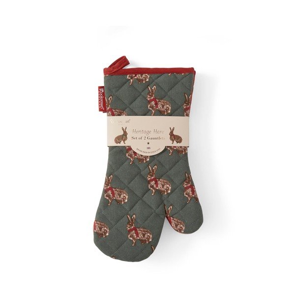 Set de mănuși de bucătărie 2 buc. din bumbac Heritage Hare – Cooksmart ®