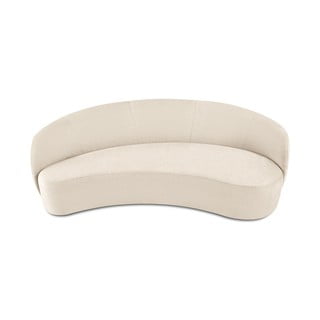 Canapea asimetrică din catifea Mazzini Sofas Debbie, colț dreapta, bej
