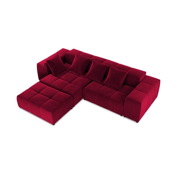 Colțar roșu cu tapițerie din catifea (variabil) Rome Velvet - Cosmopolitan Design-image-3