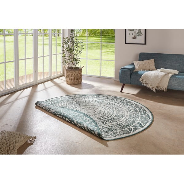Covor adecvat pentru exterior NORTHRUGS Siruma, ø 200 cm, verde-crem-image-1