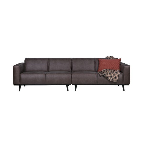 Canapea cu husă din imitație de piele BePureHome Statement, lungime 280 cm, gri închis-image-2