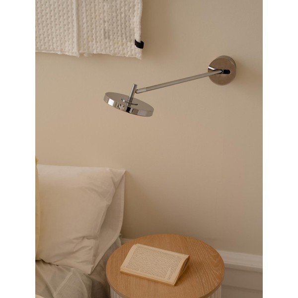 Aplică de perete argintiu-lucios LED cu structură flexibilă/cu intensitate reglabilă cu alimentare la priză ø 15 cm Asteria Wall Long – UMAGE-image-1