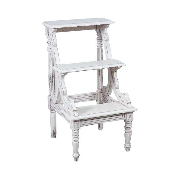 Scaun din lemn de mahon Biscottini, alb-image-2