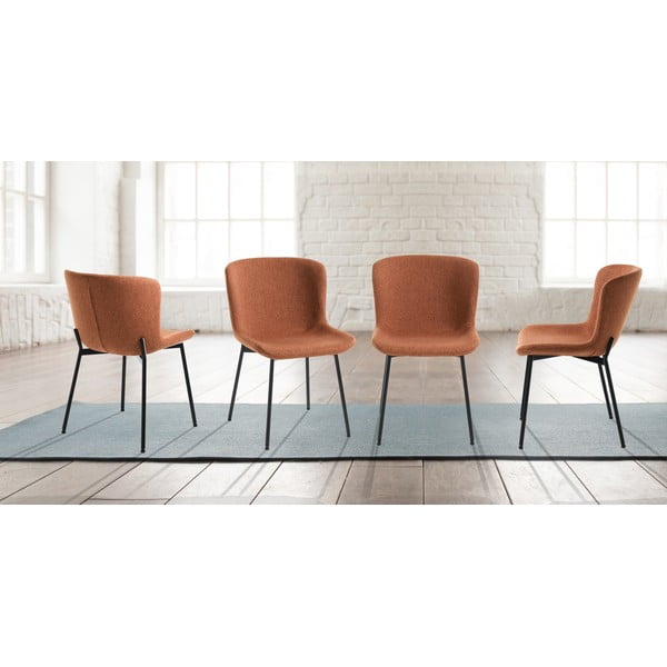 Scaune de dining portocalii 2 buc. Snug – Tomasucci-image-2