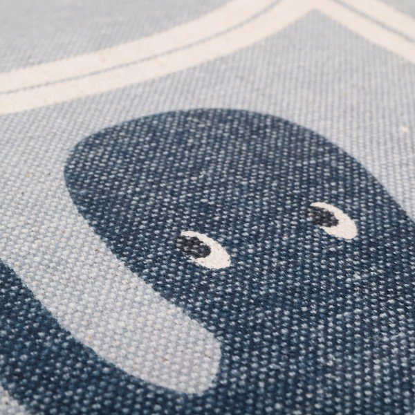 Covor din bumbac lucrat manual pentru copii Nattiot Little Deep Blue, ø 120 cm-image-4