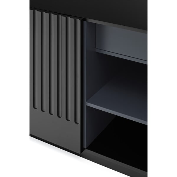 Comodă Teulat Doric, lățime 150 cm, negru-image-1