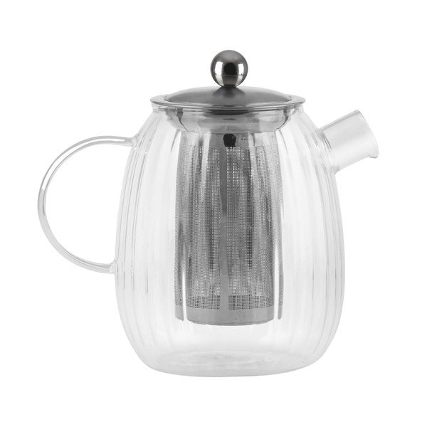 Ceainic argintiu mat cu filtru din sticlă 1 l Tulip – Vialli Design