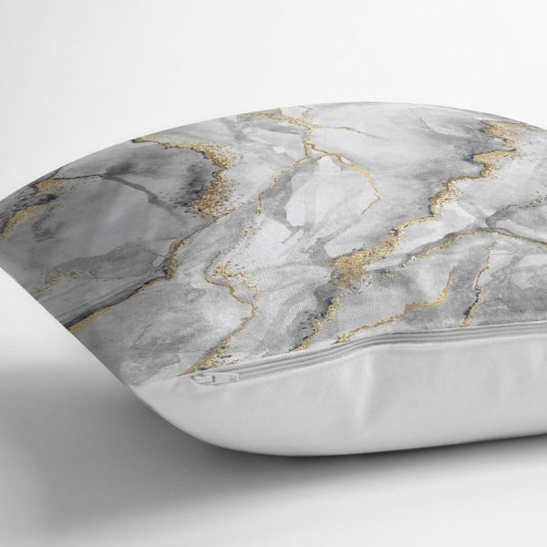 Față de pernă Minimalist Cushion Covers Marble With Hint Of Gold, 45 x 45 cm-image-2