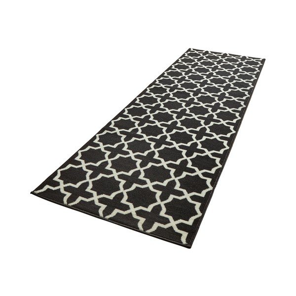Covor tip traversă Hanse Home Basic Glam, 80x350 cm, negru-alb-image-2