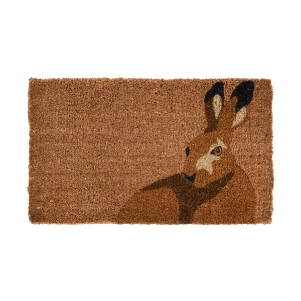 Covoraș intrare din fibre de cocos Esschert Design Rabbit, 45 x 77 cm