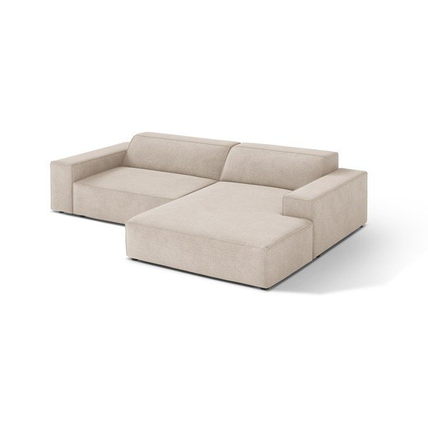 Colțar modular crem (cu colț pe partea dreaptă/cu șezlong) Jodie – Micadoni 