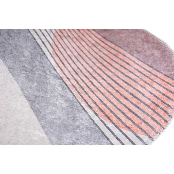 Covor roz deschis-gri deschis lavabil rotund ø 80 cm Yuvarlak – Vitaus-image-2