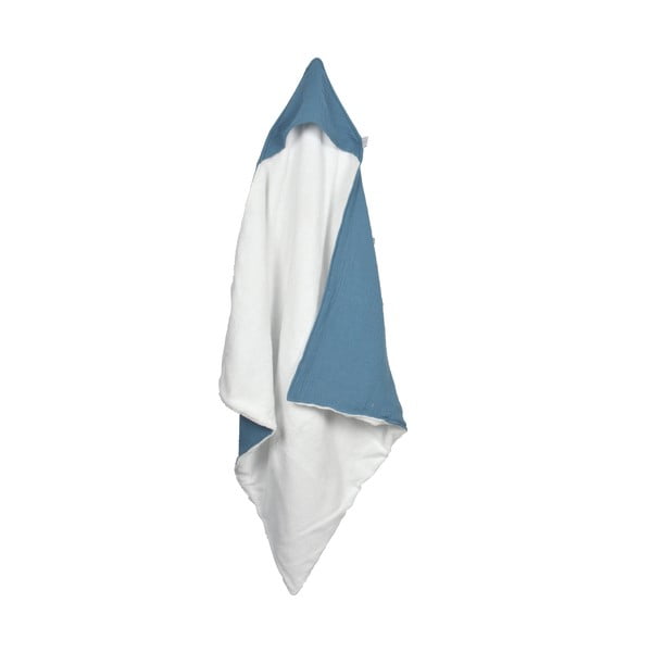 Prosop cu glugă pentru copii albastru din muselină 75x75 cm – Bébé Douceur-image-2