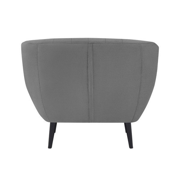 Fotoliu cu picioare negre Mazzini Sofas Toscane, gri-image-3