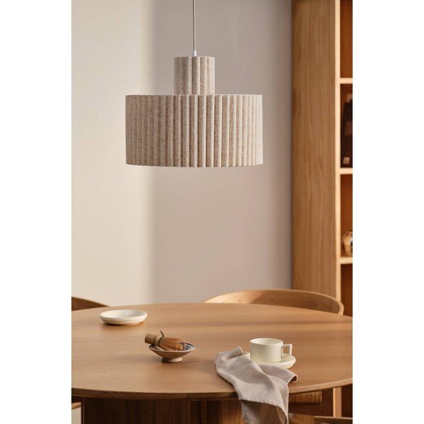 Lustră bej din in ø 40 cm Alina – Jotex-image-2
