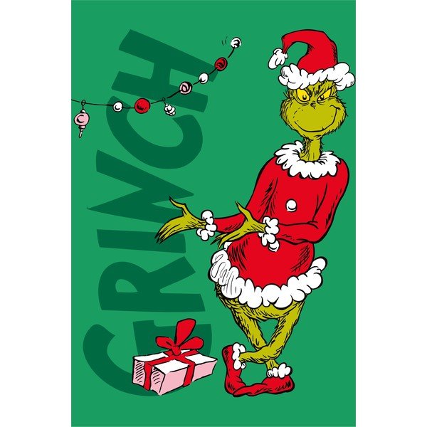 Pătură pentru copii verde din microflanel 100x150 cm Grinch – Jerry Fabrics