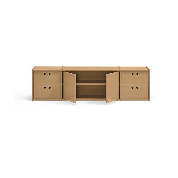 Comodă TV în culoare naturală 157x42x40 cm Wally – Teulat-image-2