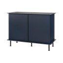 Comodă albastru-închis cu orificiu pentru cabluri 120x88x50 cm Suumo – noo.ma