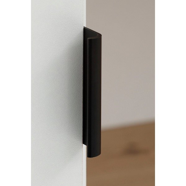 Raft în decor de stejar cu ușă albă Støraa Legro-image-2