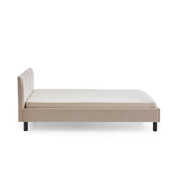 Pat bej tapițat fără somieră 120x200 cm Joker – Meise Möbel-image-2