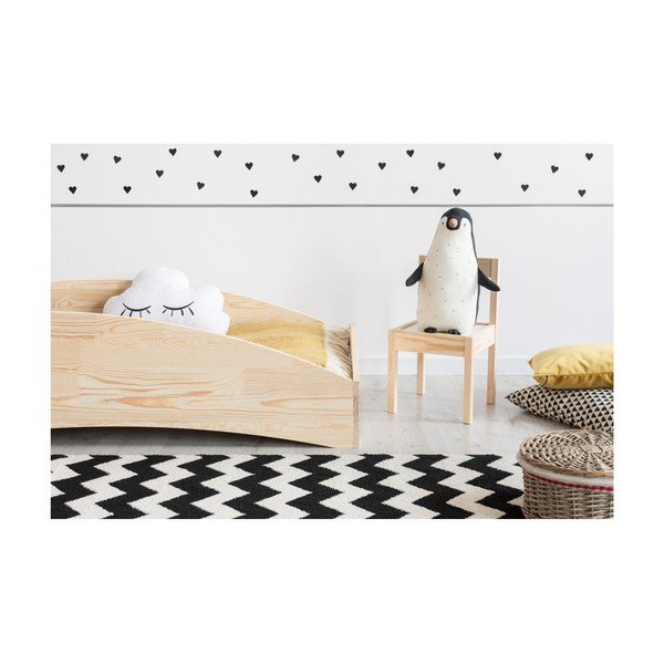 Pat din lemn de pin pentru copii Adeko BOX 6, 90 x 140 cm-image-1