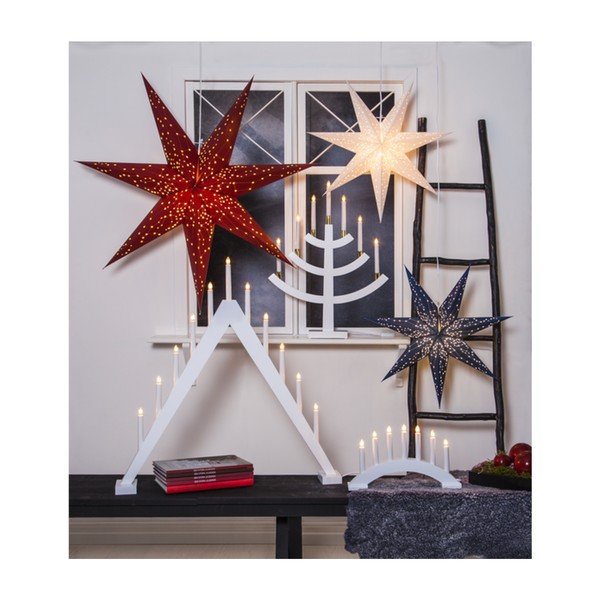 Sfeșnic cu LED pentru Crăciun Star Trading Trill, alb, înălțime 79 cm-image-4