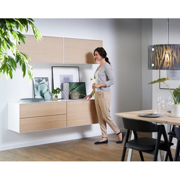 Comodă joasă în decor stejar în set de 2 180x46 cm Edge by Hammel - Hammel Furniture-image-1