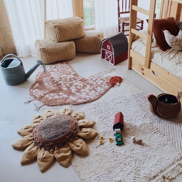 Fotoliu puf pentru copii galben muștar Haystack – Lorena Canals-image-1