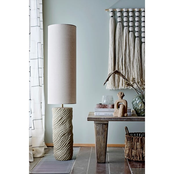 Lampadar în culoare naturală cu abajur textil (înălțime 110 cm) Payah – Bloomingville-image-3