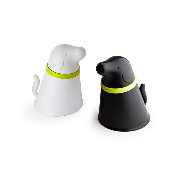 Bol cu recipient de mâncare Qualy&CO Pupp, negru-image-2