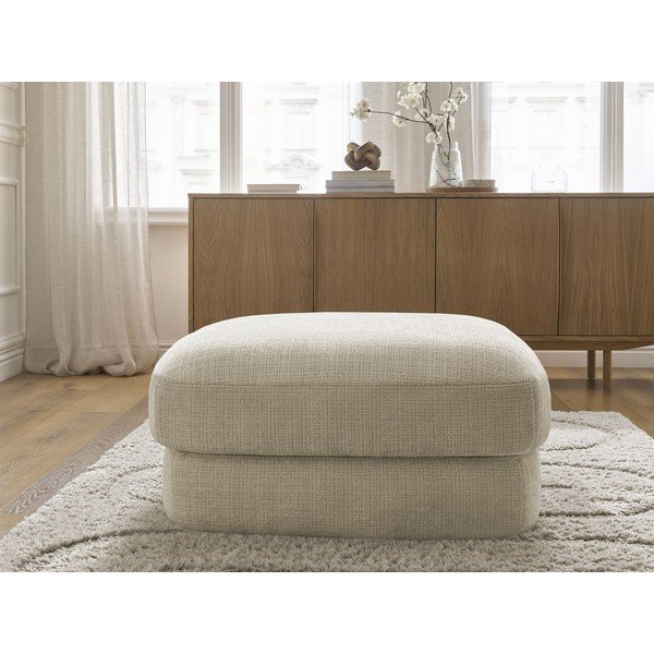 Taburet bej cu tapițerie din chenille Leonore – Bobochic Paris-image-3