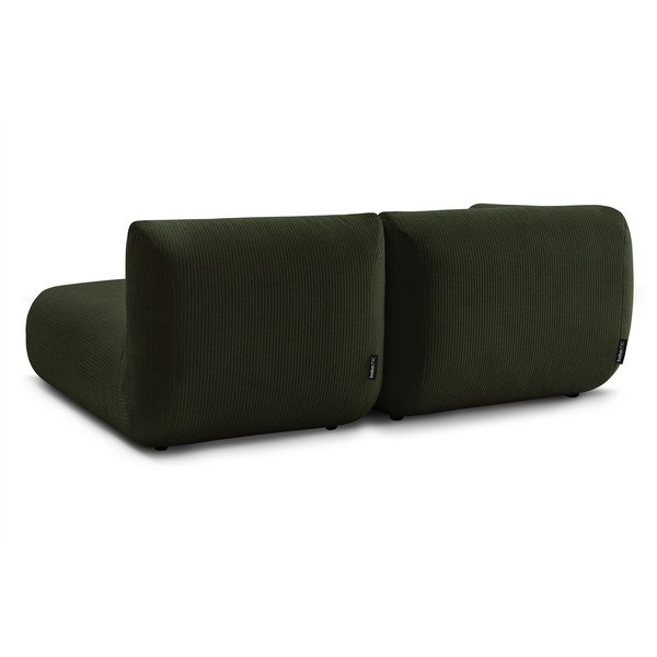 Colțar verde cu tapițerie din catifea reiată  (cu colț  pe partea dreaptă) Lecomte – Bobochic Paris-image-4