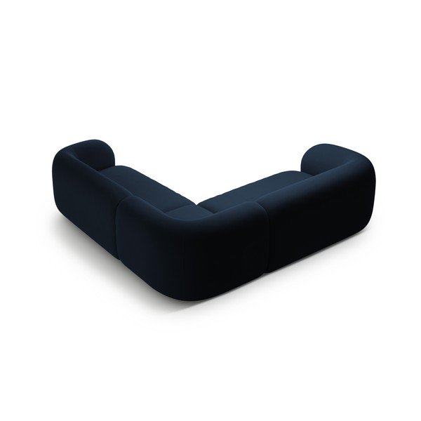 Colțar albastru cu tapițerie din catifea Kate – Micadoni -image-2