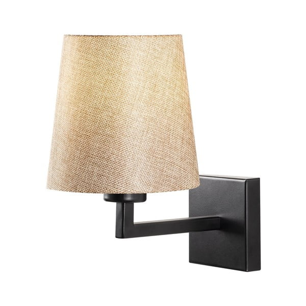 Aplică de perete neagră/crem ø 18 cm Profil – Opviq lights-image-2