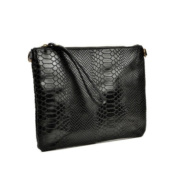 Geantă din piele Luisa Vannini Dahlia Black, negru-image-1