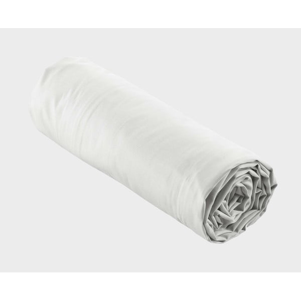 Cearceaf alb din bumbac percal cu elastic 90x190 cm Percaline – douceur d'intérieur-image-4