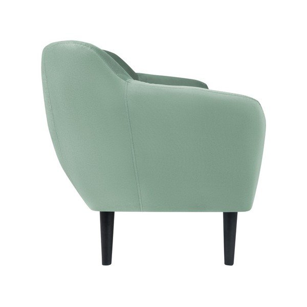 Canapea cu 2 locuri și picioare negre Mazzini Sofas Toscane, verde mentă-image-2
