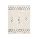 Covor albastru/crem lavabil/țesut manual din bumbac 120x160 cm Atlas Natural – Lorena Canals