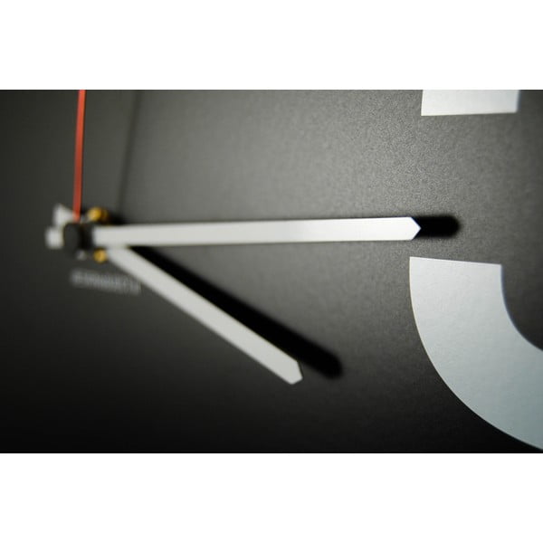 Ceas de perete, dESIGNoBJECT.it Number Line Black, 50 x 50 cm -image-4