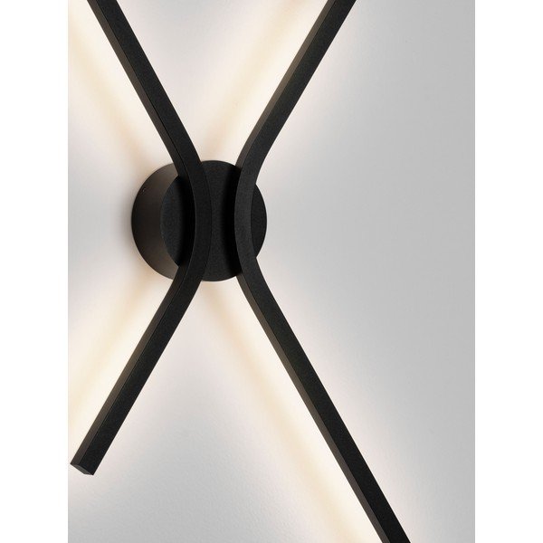 Aplică de perete negru-mat LED cu intensitate reglabilă din aluminiu Akro – Nova Luce-image-2