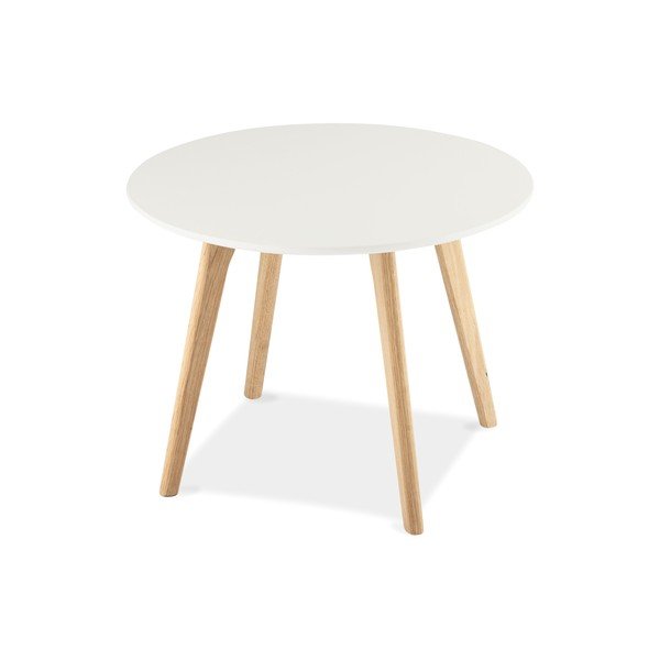 Măsuță de cafea din lemn Furnhouse Life, Ø 60 cm, alb